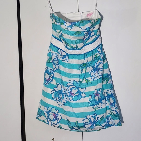 Lilly Pulitzer Blue and Green Patterned Dress - Picture 2 of 4